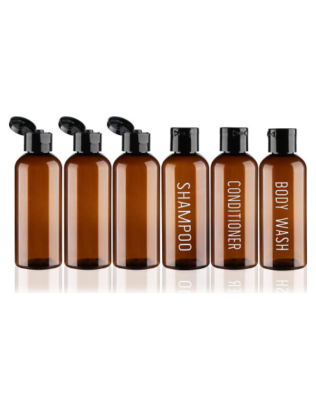 Paquete de 6 Botellas de Viaje Wowang 100ml Aprobadas por TSA Paquete de 6 Botellas de Viaje Wowang 100ml Aprobadas por TSA