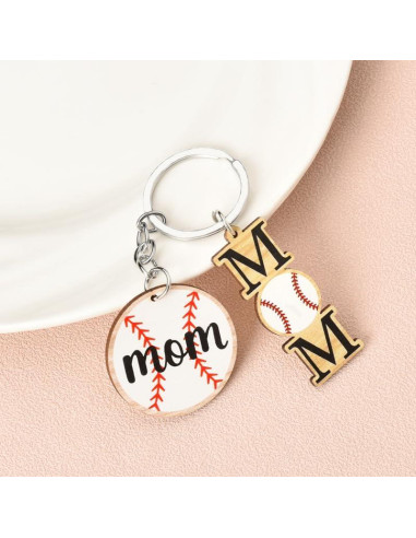 Llavero de Béisbol para Mamá YALLNASL 3 cm Regalo Cumpleaños