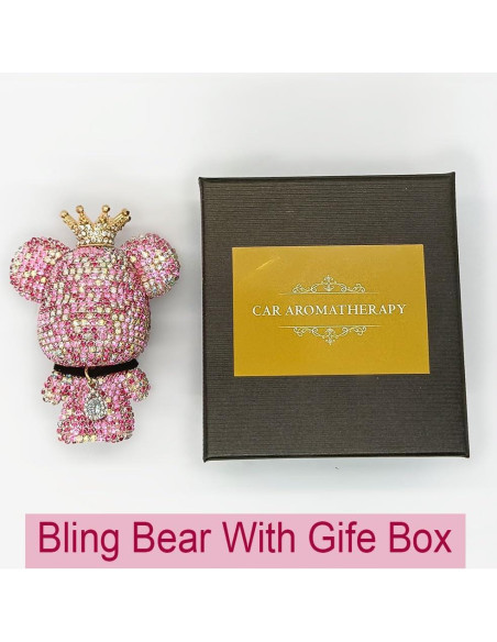 Ambientador de coche Oso de Strass XINJIAN AB Rosa 6.3x8cm Ambientador de coche Oso de Strass XINJIAN AB Rosa 6.3x8cm