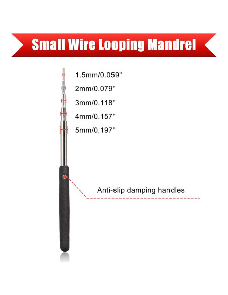 Mandril de Bucles de Alambre SPEEDWOX 3 Piezas Negro Mandril de Bucles de Alambre SPEEDWOX 3 Piezas Negro