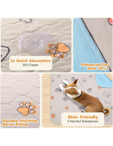 Alfombrillas Lavables para Perros Wortade 61x41 cm - Paquete de 6