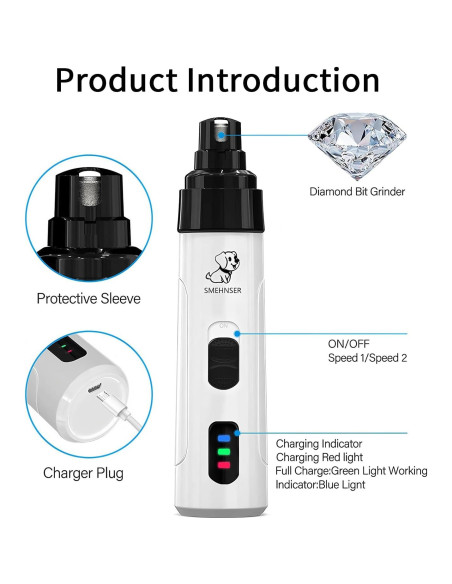 Mina de Uñas Eléctrica Genérico HY001 para Perros y Gatos Mina de Uñas Eléctrica Genérico HY001 para Perros y Gatos