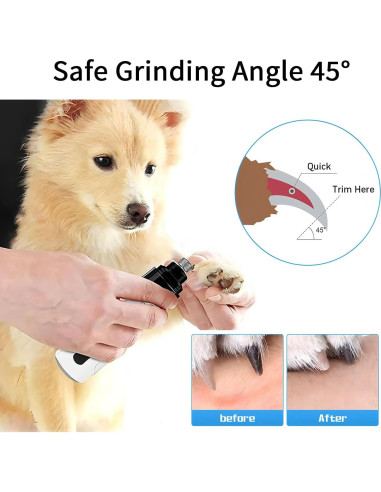 Mina de Uñas Eléctrica Genérico HY001 para Perros y Gatos
