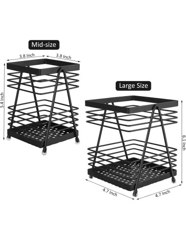 Soporte de Utensilios RedCall para Encimera Negro Mate - 2 Piezas