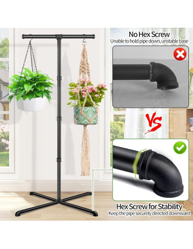 Soporte de Planta Colgante OUGE 149.86 cm Metal Resistente