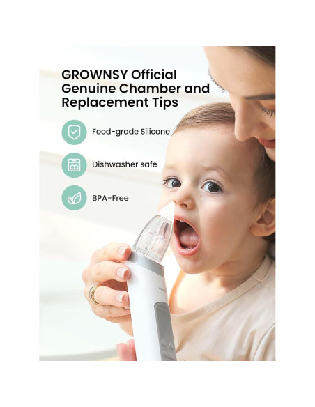 Cámara de Succión Nasal GROWNSY Mejorada + 3 Puntas Silicona Cámara de Succión Nasal GROWNSY Mejorada + 3 Puntas Silicona