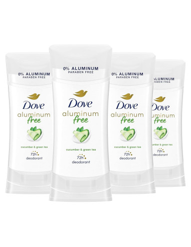 Desodorante Dove Sin Aluminio Pepino y Té Verde 4x73.71g