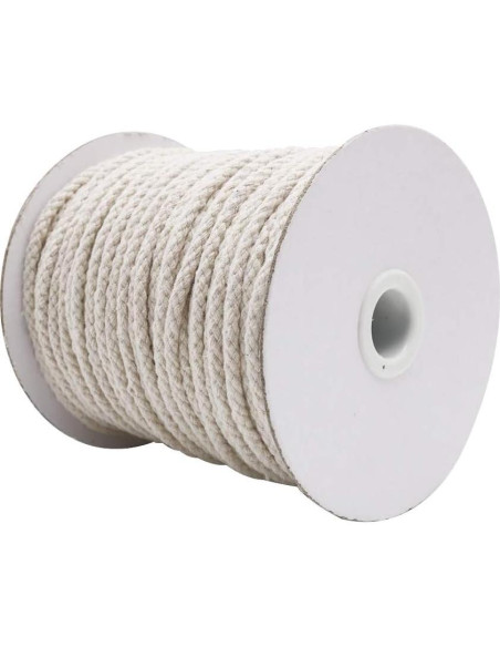 Cuerda de Macramé Tenn Well 5mm x 50m Algodón Beige para Manualidades Cuerda de Macramé Tenn Well 5mm x 50m Algodón Beige para Manualidades