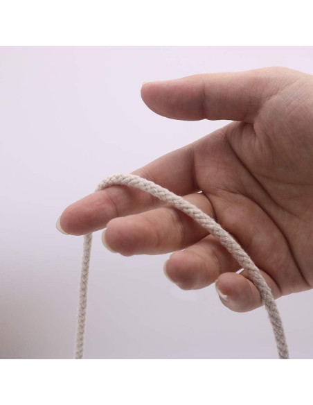 Cuerda de Macramé Tenn Well 5mm x 50m Algodón Beige para Manualidades Cuerda de Macramé Tenn Well 5mm x 50m Algodón Beige para Manualidades