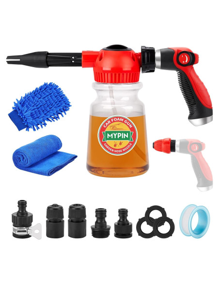 MYPIN Pistola de Espuma 16 en 1 para Lavado de Autos 1000ml MYPIN Pistola de Espuma 16 en 1 para Lavado de Autos 1000ml