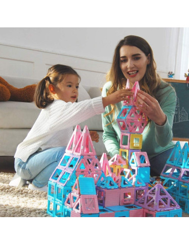 MAGBLOCK Juego de Bloques Magnéticos 103pcs para Niños 3+