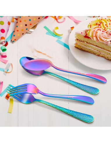 Set de Cubiertos para Niños LIANYU 10 Piezas Acero Inoxidable