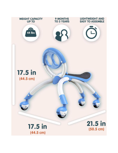 Bicicleta Andadora YBIKE Pewi Elite Azul para Niños