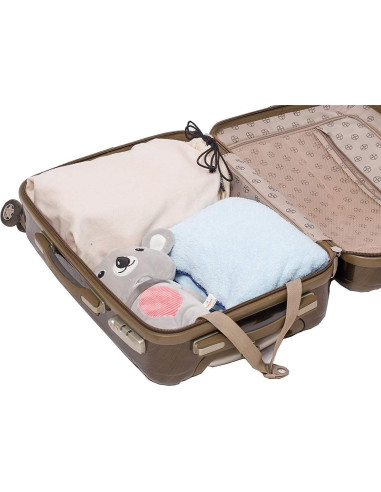 MISSLO Set de 3 Bolsas de Almacenamiento Algodón S Beige