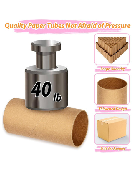 120 Tubos de Cartón para Manualidades MAPVOLUT - Papel Kraft 8.5 cm 120 Tubos de Cartón para Manualidades MAPVOLUT - Papel Kraft 8.5 cm