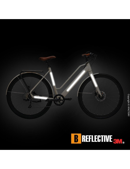 Juego de 8 Calcomanías Reflectantes B REFLECTIVE 1,15cm Negro Juego de 8 Calcomanías Reflectantes B REFLECTIVE 1,15cm Negro