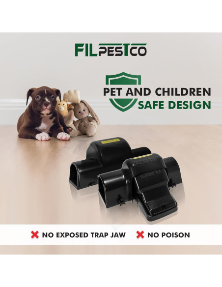Trampa para Ratas Filpestco 2 PCS Extra Grande Reutilizable Trampa para Ratas Filpestco 2 PCS Extra Grande Reutilizable