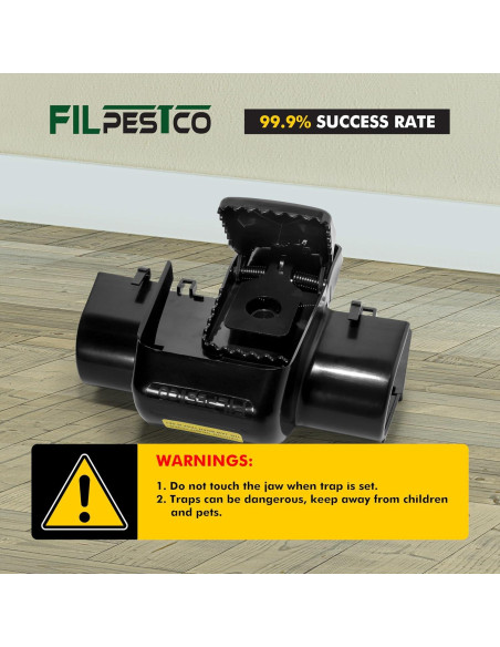 Trampa para Ratas Filpestco 2 PCS Extra Grande Reutilizable Trampa para Ratas Filpestco 2 PCS Extra Grande Reutilizable