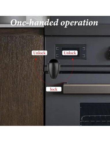 Cerradura de Seguridad para Horno Bebés Doble Botón ABS