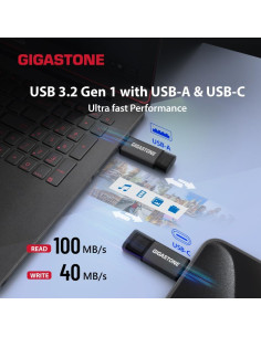 Unidad Flash Dual OTG GIGASTONE Z40 16GB USB 3.2 A+C 2