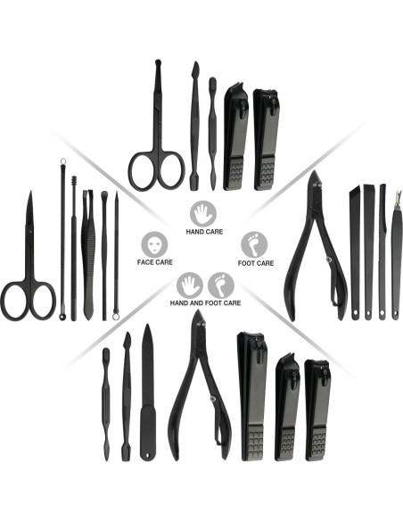 Kit de Manicura Profesional ESARORA 18 Piezas Acero Inoxidable Kit de Manicura Profesional ESARORA 18 Piezas Acero Inoxidable