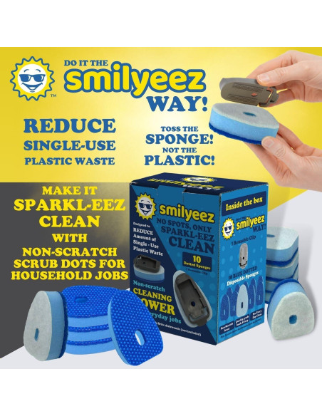 Recarga de Esponja Sin Plástico Smilyeez Azul 10 Unidades Recarga de Esponja Sin Plástico Smilyeez Azul 10 Unidades