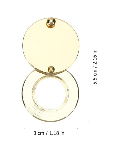 Cubierta de Mirilla de Seguridad Veemoon Oro Cobre 5.5x3cm Cubierta de Mirilla de Seguridad Veemoon Oro Cobre 5.5x3cm