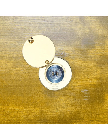 Cubierta de Mirilla de Seguridad Veemoon Oro Cobre 5.5x3cm