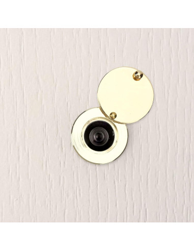 Cubierta de Mirilla de Seguridad Veemoon Oro Cobre 5.5x3cm