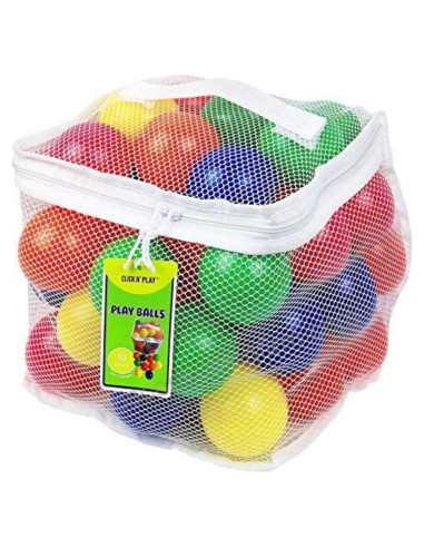 Bolas de piscina Click N' Play 50 unidades 5.8 cm colores brillantes