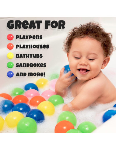 Bolas de piscina Click N' Play 50 unidades 5.8 cm colores brillantes