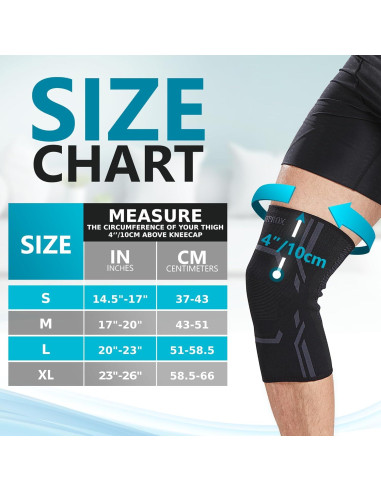 Mangas de Compresión para Rodilla Bodyprox - Pequeño - Soporte Deportivo