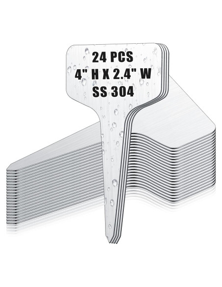 Etiquetas de Metal Hicarer 24 Pcs para Jardín 10x6 cm Etiquetas de Metal Hicarer 24 Pcs para Jardín 10x6 cm