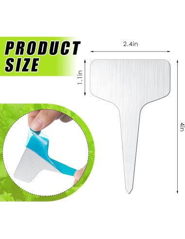 Etiquetas de Metal Hicarer 24 Pcs para Jardín 10x6 cm