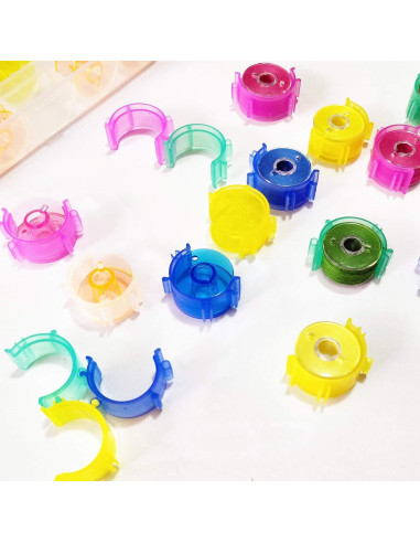 Clips Pequeños para Bobinas de Coser YEQIN - 50 Piezas Coloridos