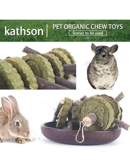 Juguetes de Masticación para Conejos Kathson 3PCS Orgánicos Juguetes de Masticación para Conejos Kathson 3PCS Orgánicos