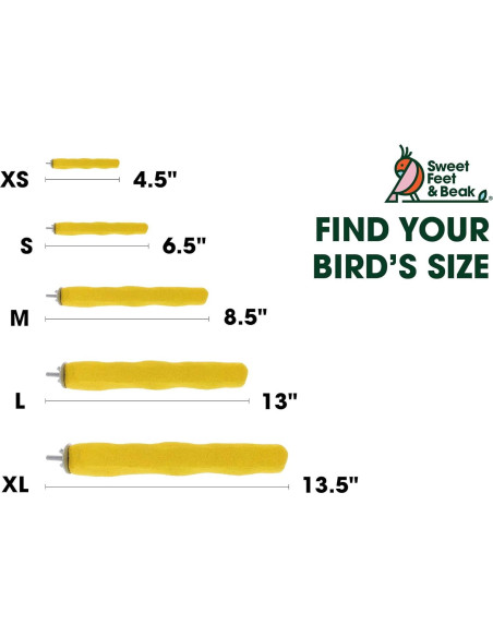 Percha de Seguridad Mediana Sweet Feet & Beak 21.6 cm Amarillo Percha de Seguridad Mediana Sweet Feet & Beak 21.6 cm Amarillo