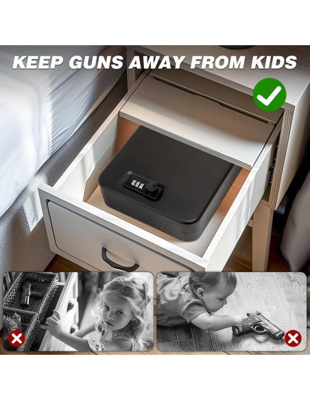 Caja Fuerte Portátil para Pistolas PACOLO - Acero 29x19.6x7.1cm Caja Fuerte Portátil para Pistolas PACOLO - Acero 29x19.6x7.1cm