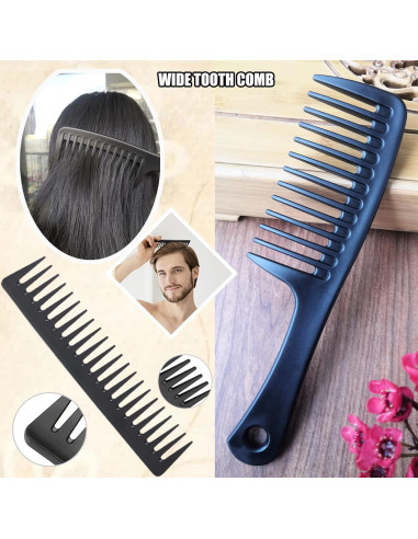 Juego de Peines y Clips para Peinar Cabello NEWAY 8 Piezas