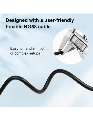 Cable Coaxial RG58 15.24 m 50 Ohmios XRDS-RF para RF y Antenas