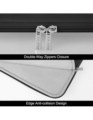 Funda Impermeable ARVOK para Laptop 13" Negro - Protección Múltiple