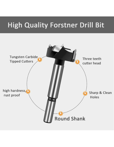 Broca Forstner BeQell 38mm Carburo para Madera Dura