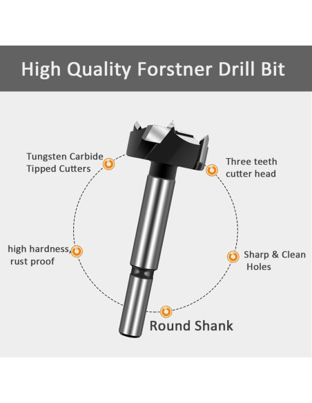 Broca Forstner BeQell 38mm Carburo para Madera Dura Broca Forstner BeQell 38mm Carburo para Madera Dura