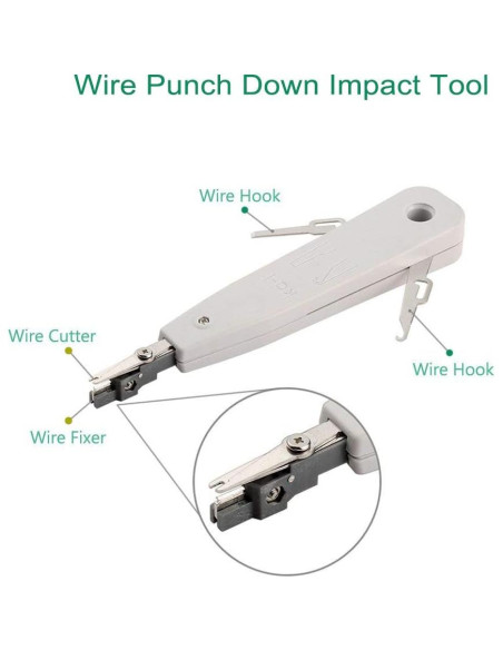 Kit de Herramientas de Red HIIJA 9 en 1 Crimpadora RJ45 Kit de Herramientas de Red HIIJA 9 en 1 Crimpadora RJ45