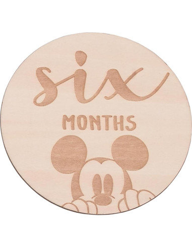 Tarjetas de Hitos de Madera Disney Baby Mickey Mouse - 12 Piezas