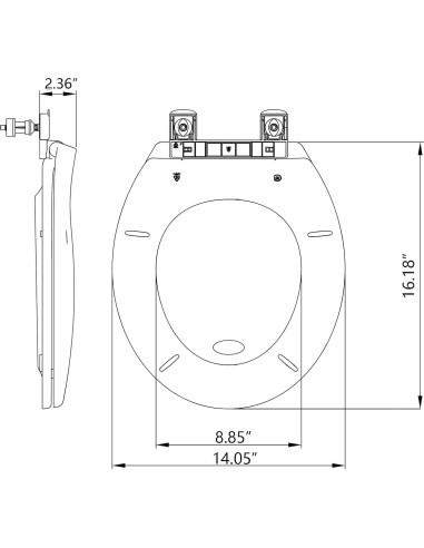 Asiento de Inodoro Redondo GarveeTech Blanco Cierre Lento