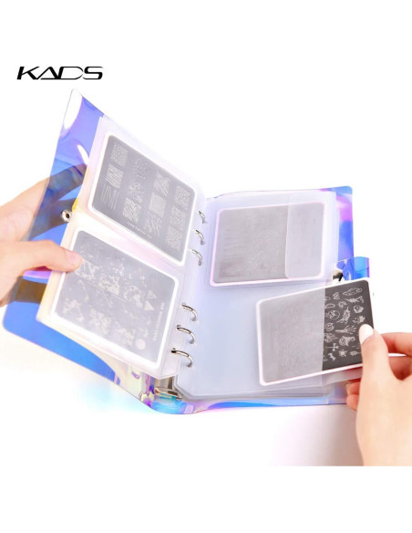 Organizador de Placas de Estampado de Uñas KADS - Holográfico Organizador de Placas de Estampado de Uñas KADS - Holográfico