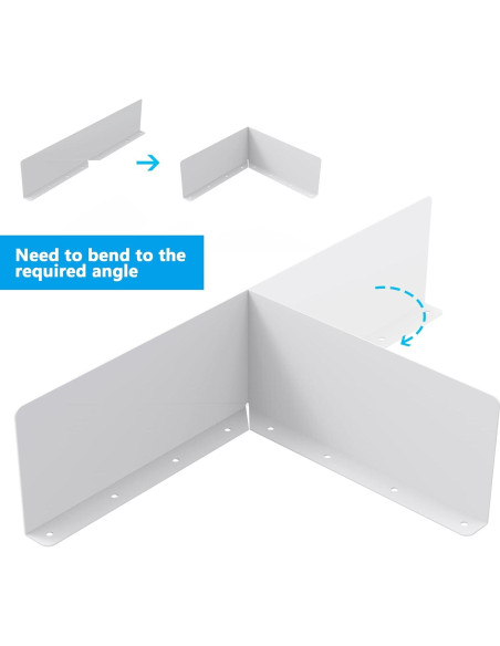 Protectores de Valle de Canalón EBaokuup 2 Pcs Aluminio Resistente Protectores de Valle de Canalón EBaokuup 2 Pcs Aluminio Resistente