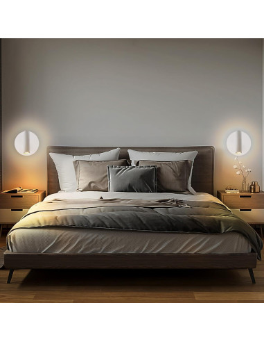 Lámpara de Pared ZEROUNO con Luz de Lectura Ajustable 14x14cm