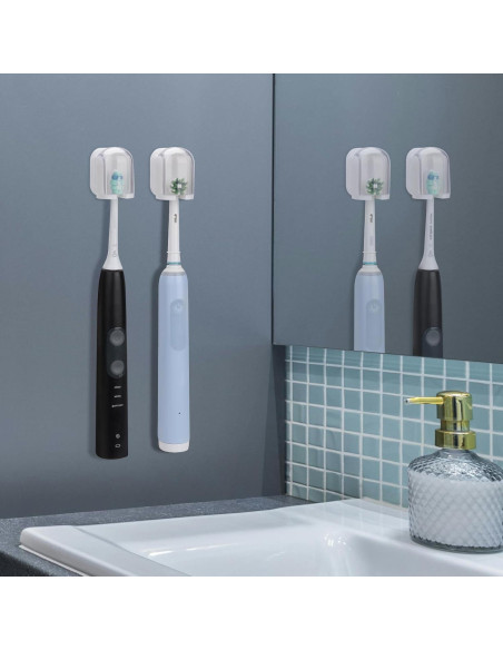 Soporte de Cepillos de Dientes LUEXBOX 4 Compartimentos Blanco Soporte de Cepillos de Dientes LUEXBOX 4 Compartimentos Blanco
